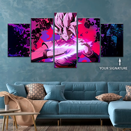 Dragon Ball Super Canvas Wall Art - DR5007 - Super Saiyan Rose Black Goku