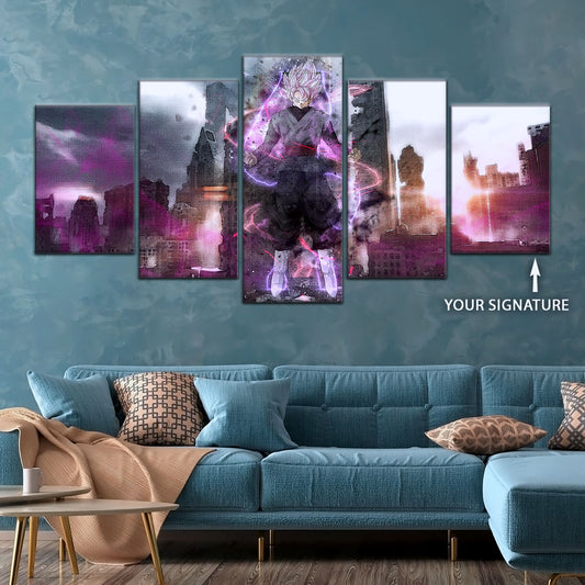 Dragon Ball Super Canvas Wall Art - DR5008 - Super Saiyan Rose Black Goku