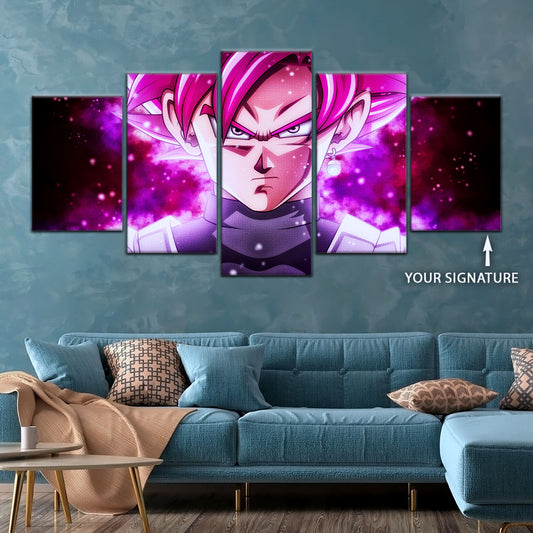 Dragon Ball Super Canvas Wall Art - DR5011 - Super Saiyan Rose Black Goku