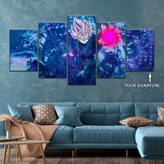 Dragon Ball Super Canvas Wall Art - DR5014 - Super Saiyan Rose Black Goku