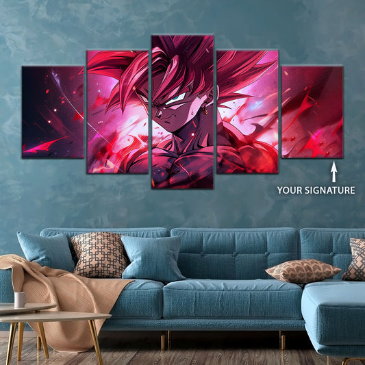 Dragon Ball Super Canvas Wall Art - DR5073 - Super Saiyan Rose Black Goku
