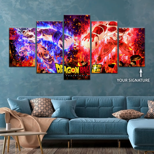 Dragon Ball Super Canvas Wall Art - DR5102 - Ultra Instinct Goku vs Jiren