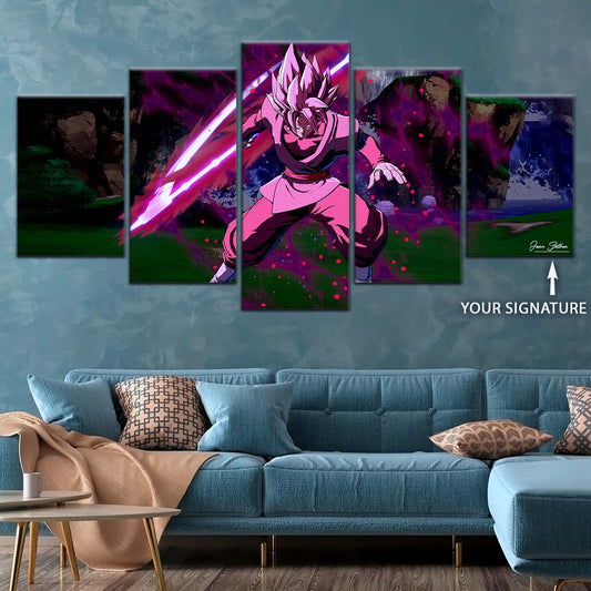 Dragon Ball Wall Art - DR5010 - Black Goku - Super Saiyan Rose - Dragon Ball Super - Dragon Ball Poster - Dragon Ball Canvas