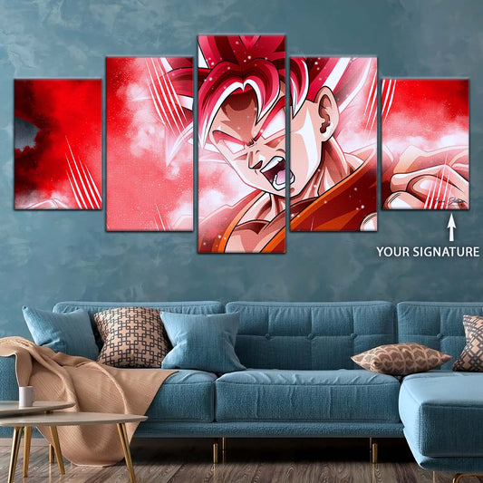 Dragon Ball Wall Art - DR5057 - Goku - Super Saiyan God - Dragon Ball Super - Dragon Ball Poster - Dragon Ball Canvas