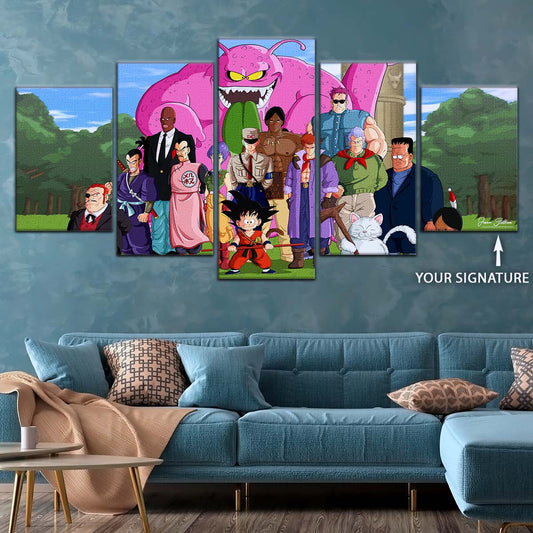 Dragon Ball Wall Art - DR5068 - Goku and Friends vs. Tao Pai Pai - Dragon Ball Z - Dragon Ball Poster - Dragon Ball Canvas