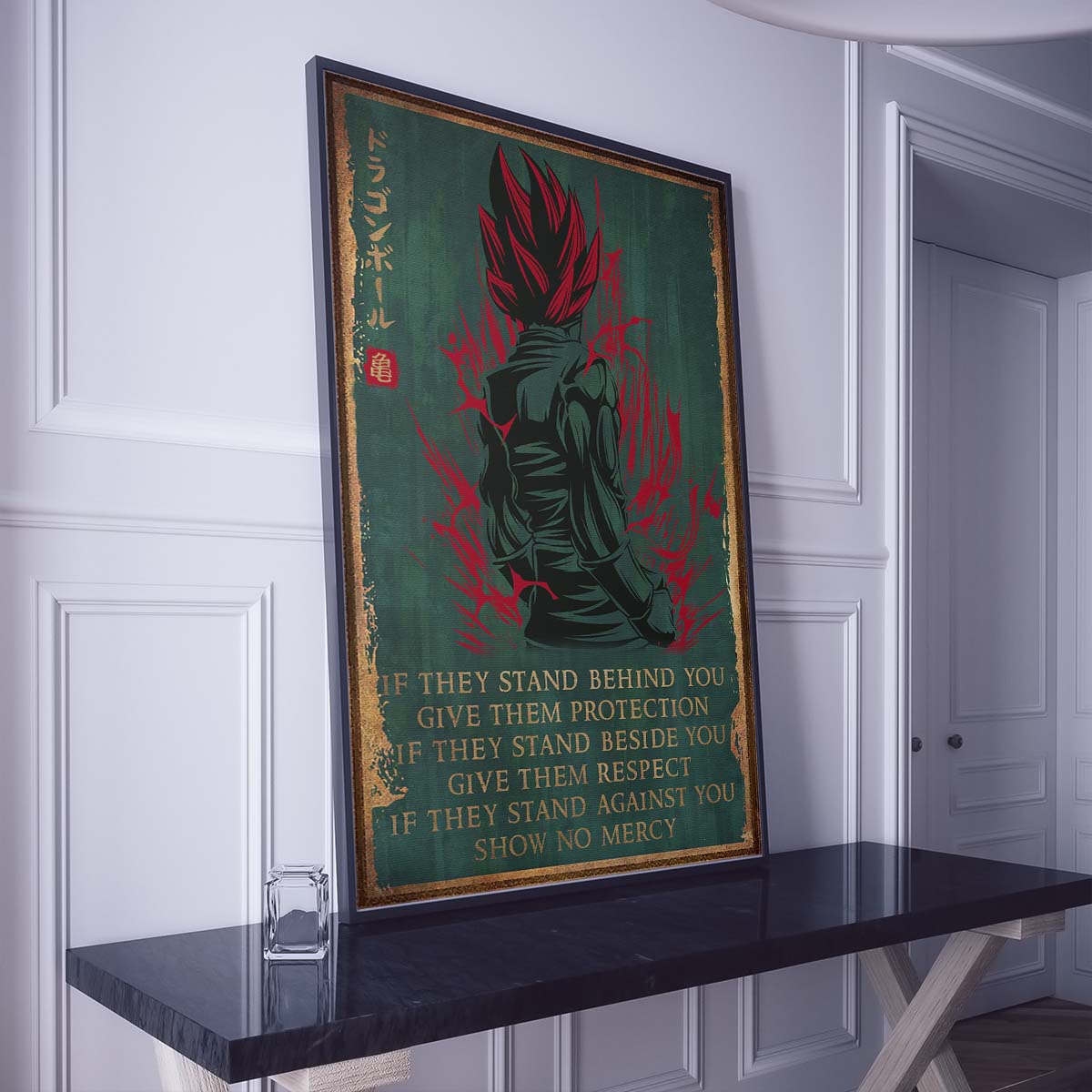 Dragon Ball Wall Art - Dragon Ball Poster - Dragon Ball Canvas - IF - Show No Mercy - Goku - Vegeta - Vegeto - DR062 - Vertical Poster - Vertical Canvas