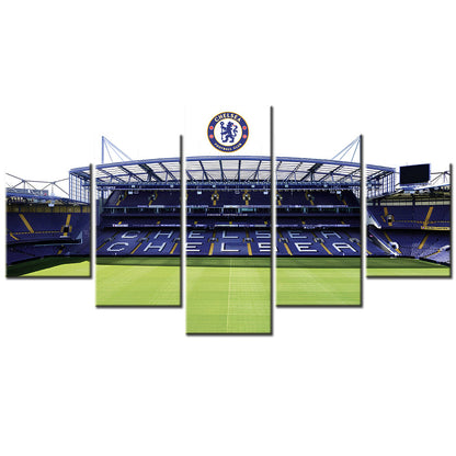 Football - 5 Pieces Wall Art - FB5017 - Chelsea Football Club Stadium - Football Poster - Football Canvas