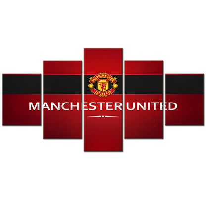 Football - 5 Pieces Wall Art - FB5004 - Manchester United F.C - Football Poster - Football Canvas