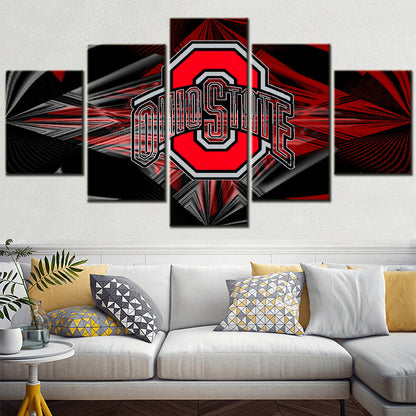 Football Team - 5 Pieces Wall Art - FT5003 - Ohio State Buckeyes Football - Football Team Poster - Football Team Canvas