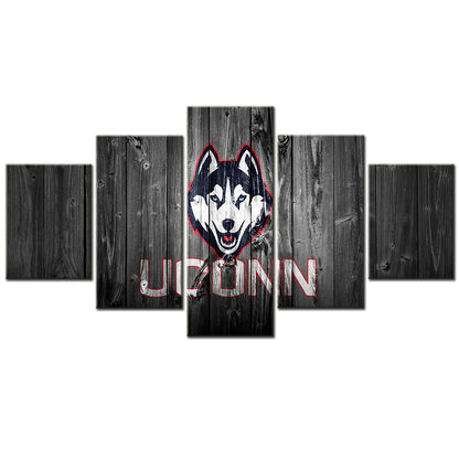 Football Team - 5 Pieces Wall Art - FT5008 - UCONN University Of Connecticut - Football Team Poster - Football Team Canvas