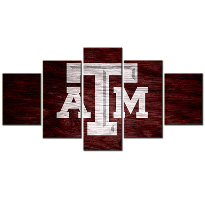 Football Team - 5 Pieces Wall Art - FT5013 - Texas A&M University - Football Team Poster - Football Team Canvas