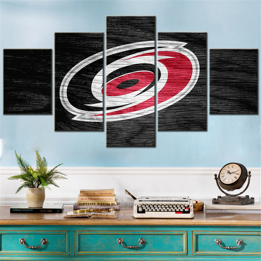 Hockey - 5 Pieces Wall Art - HK5002 - Carolina Hurricanes - Ice Hockey Team - Hockey Poster - Hockey Canvas