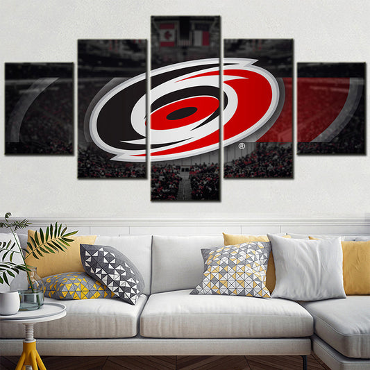 Hockey - 5 Pieces Wall Art - HK5003 - Carolina Hurricanes Stadium - Ice Hockey Team - Hockey Poster - Hockey Canvas