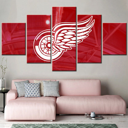 Hockey Wall Art - HK5007 - Detroit Red Wings - Ice Hockey Team - Hockey Poster - Hockey Canvas
