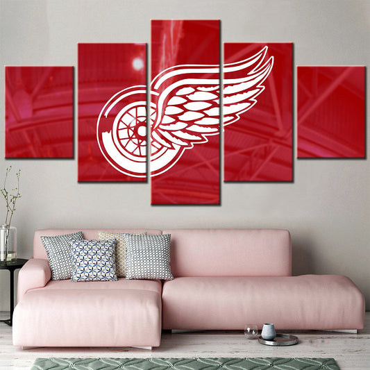 Hockey Wall Art - HK5007 - Detroit Red Wings - Ice Hockey Team - Hockey Poster - Hockey Canvas