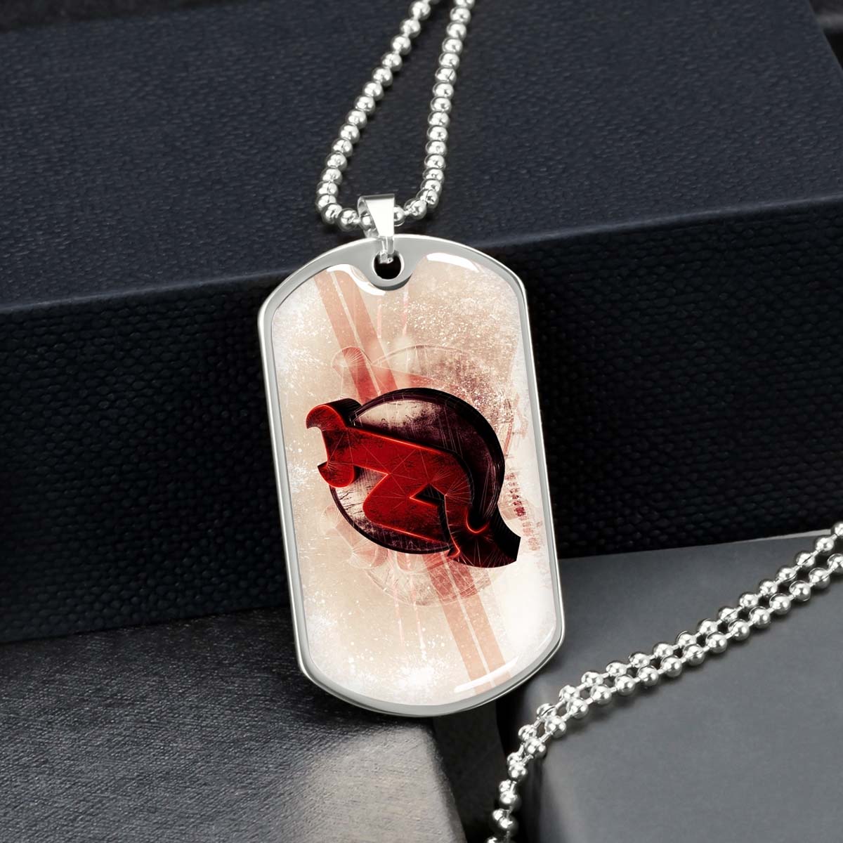 Ice Hockey - HKD001 - New Jersey Devils - Bold Sports Emblem - Ice Hockey Dog Tag - Military Ball Chain - Luxury Dog Tag