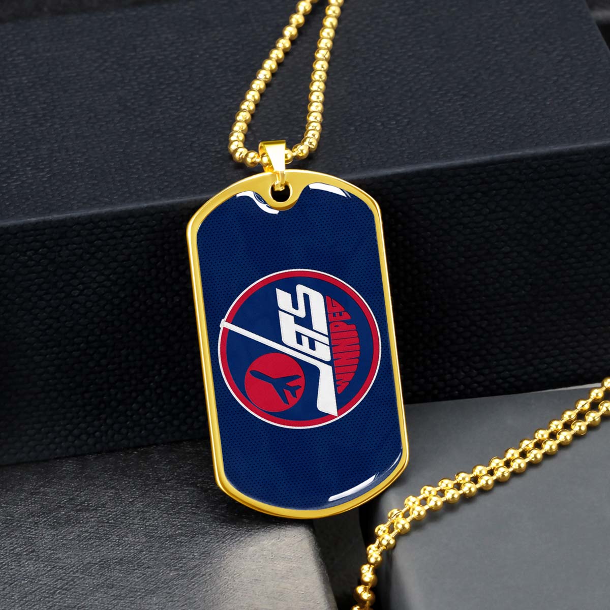 Ice Hockey - HKD002 - Winnipeg Jets Sports - Ice Hockey Dog Tag - Military Ball Chain - Luxury Dog Tag