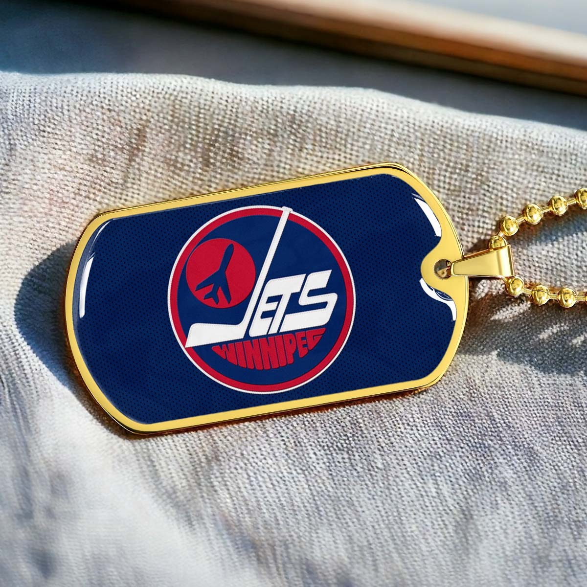 Ice Hockey - HKD002 - Winnipeg Jets Sports - Ice Hockey Dog Tag - Military Ball Chain - Luxury Dog Tag