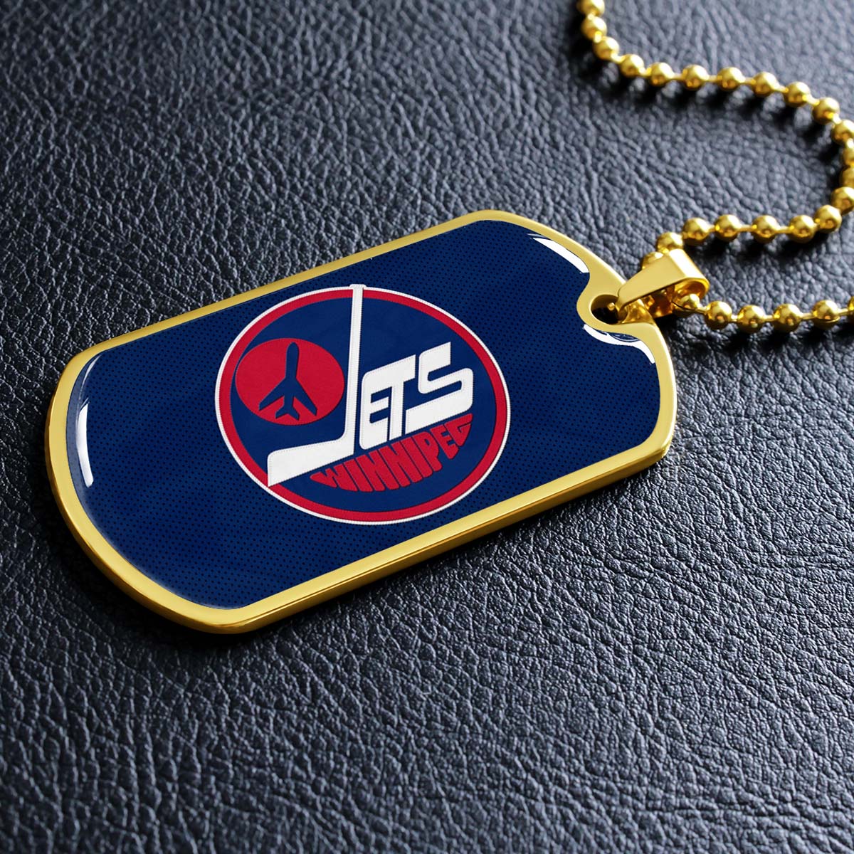 Ice Hockey - HKD002 - Winnipeg Jets Sports - Ice Hockey Dog Tag - Military Ball Chain - Luxury Dog Tag