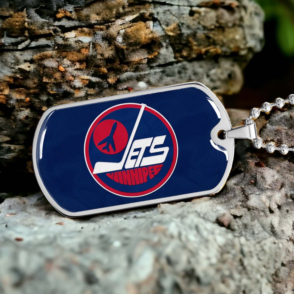 Ice Hockey - HKD002 - Winnipeg Jets Sports - Ice Hockey Dog Tag - Military Ball Chain - Luxury Dog Tag