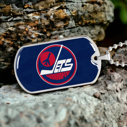 Ice Hockey - HKD002 - Winnipeg Jets Sports - Ice Hockey Dog Tag - Military Ball Chain - Luxury Dog Tag