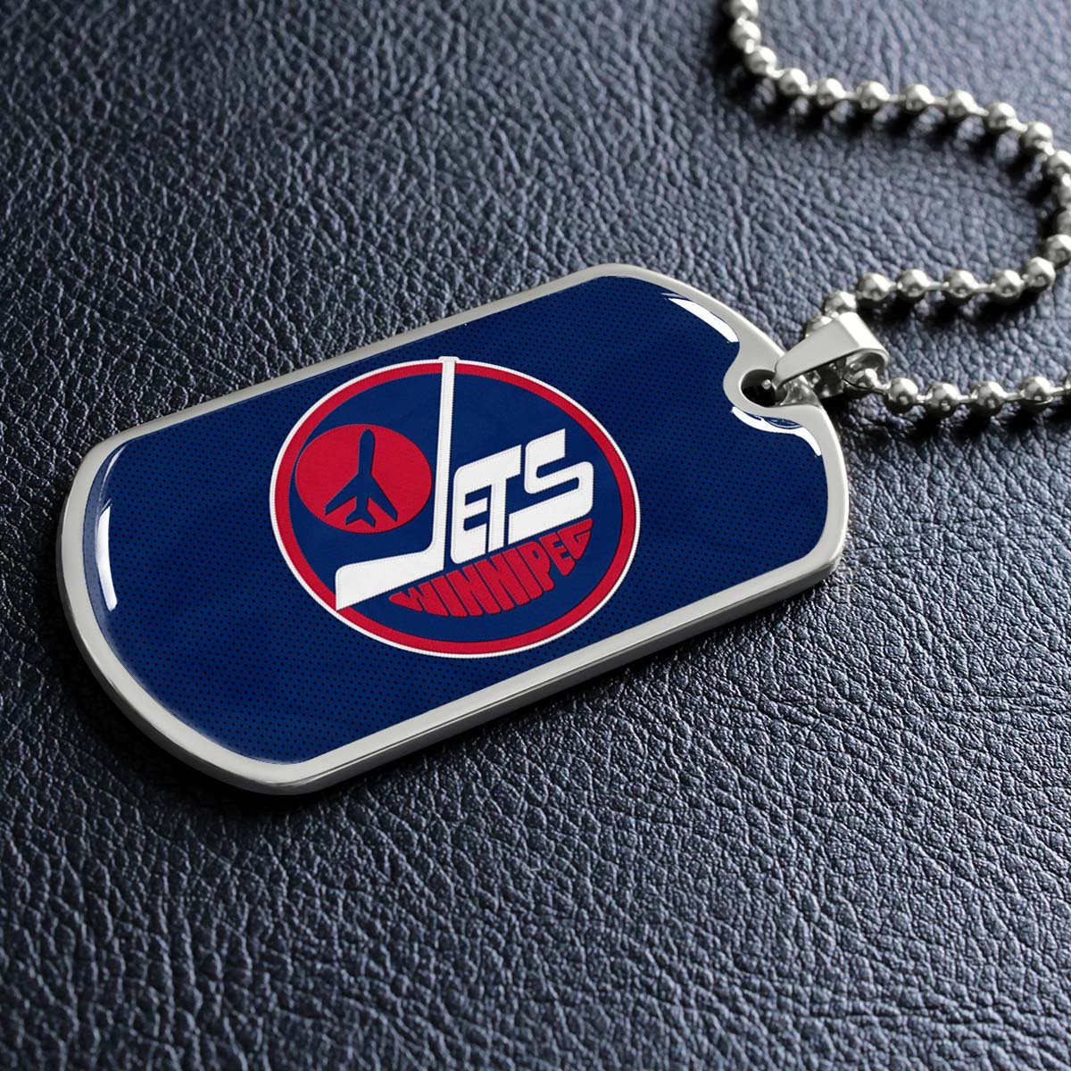 Ice Hockey - HKD002 - Winnipeg Jets Sports - Ice Hockey Dog Tag - Military Ball Chain - Luxury Dog Tag