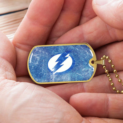 Ice Hockey - HKD003 - Tampa Bay Lightning - Ice Hockey Dog Tag - Military Ball Chain - Luxury Dog Tag