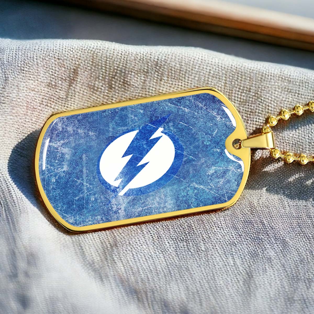 Ice Hockey - HKD003 - Tampa Bay Lightning - Ice Hockey Dog Tag - Military Ball Chain - Luxury Dog Tag