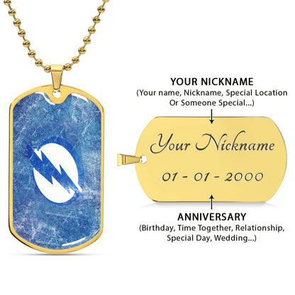 Ice Hockey - HKD003 - Tampa Bay Lightning - Ice Hockey Dog Tag - Military Ball Chain - Luxury Dog Tag