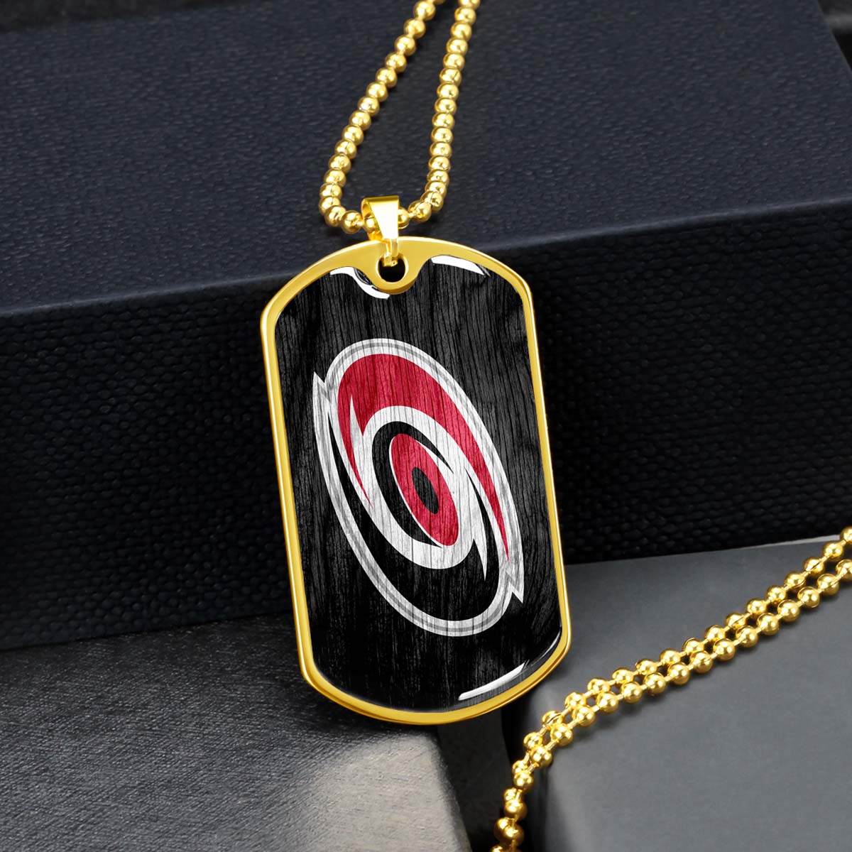 Ice Hockey - HKD004 - Carolina Hurricanes - Ice Hockey Dog Tag - Military Ball Chain - Luxury Dog Tag