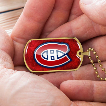 Ice Hockey - HKD005 - Canadiens - Ice Hockey Dog Tag - Military Ball Chain - Luxury Dog Tag