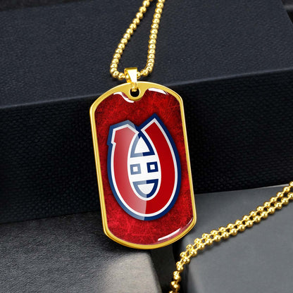 Ice Hockey - HKD005 - Canadiens - Ice Hockey Dog Tag - Military Ball Chain - Luxury Dog Tag