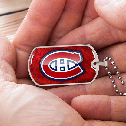 Ice Hockey - HKD005 - Canadiens - Ice Hockey Dog Tag - Military Ball Chain - Luxury Dog Tag
