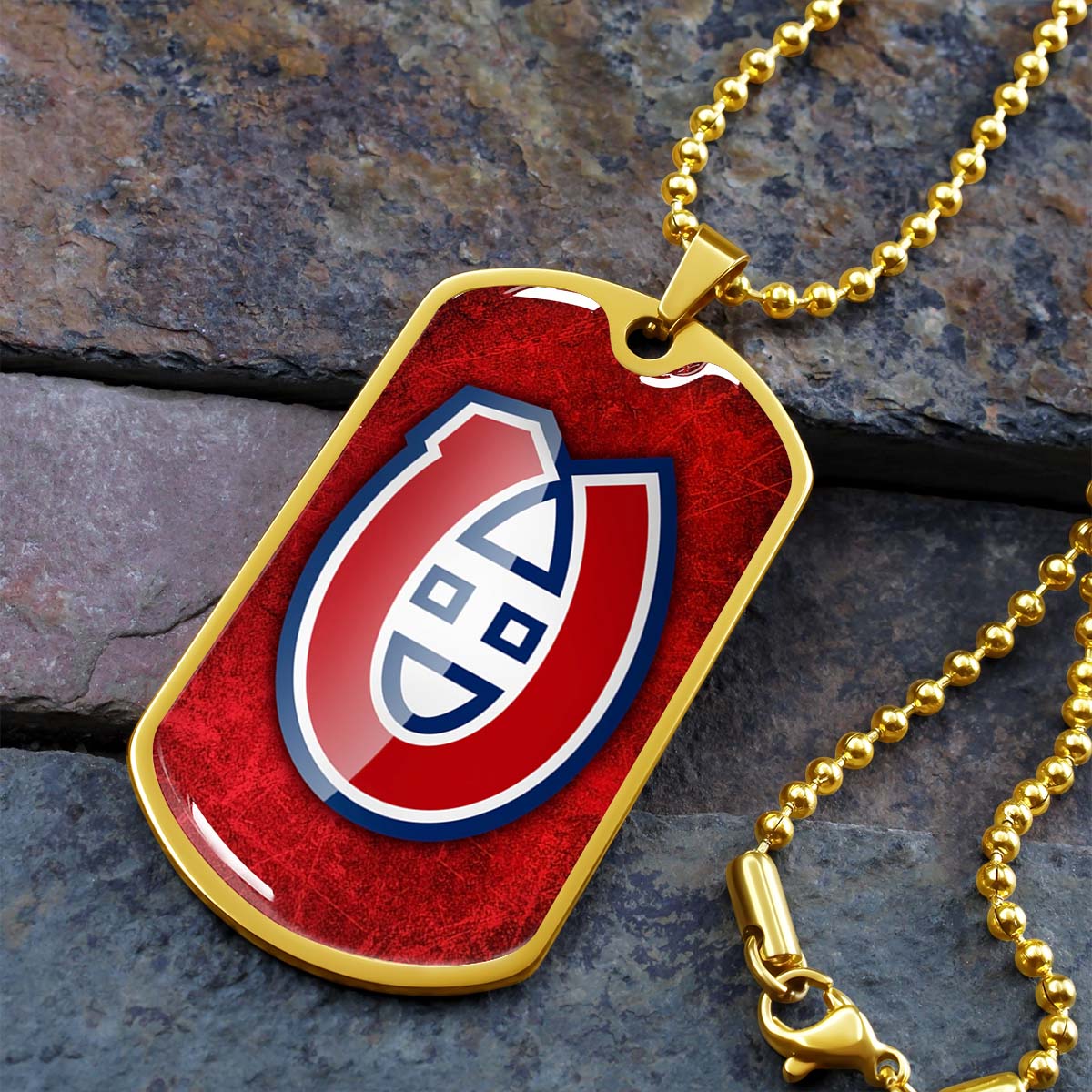 Ice Hockey - HKD005 - Canadiens - Ice Hockey Dog Tag - Military Ball Chain - Luxury Dog Tag