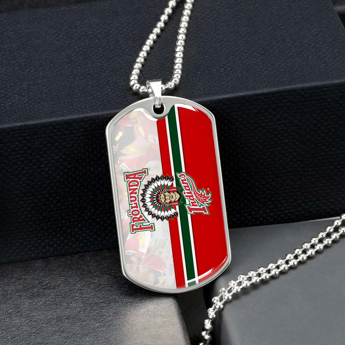 Ice Hockey - HKD006 - Frolunda Indians - FHC Golden - Ice Hockey Dog Tag - Military Ball Chain - Luxury Dog Tag