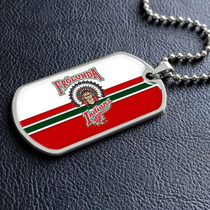 Ice Hockey - HKD007 - Frolunda Indians - FHC Golden - Ice Hockey Dog Tag - Military Ball Chain - Luxury Dog Tag