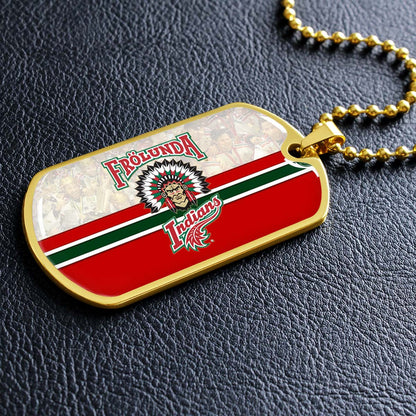 Ice Hockey - HKD008 - Frolunda Indians - FHC Golden - Ice Hockey Dog Tag - Military Ball Chain - Luxury Dog Tag