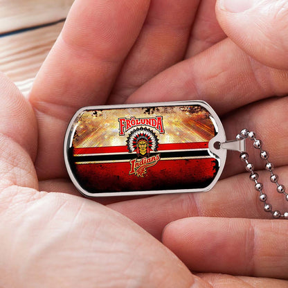 Ice Hockey - HKD009 - Frolunda Indians - FHC Golden - Ice Hockey Dog Tag - Military Ball Chain - Luxury Dog Tag