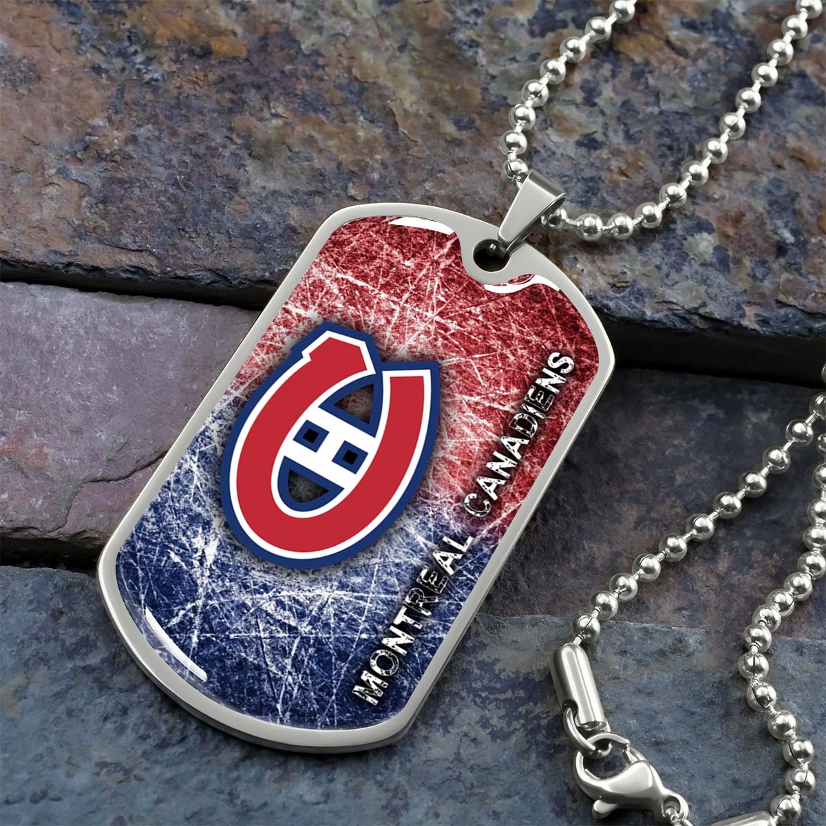 Ice Hockey - HKD013 - Montreal Canadiens - Ice Hockey Dog Tag - Military Ball Chain - Luxury Dog Tag