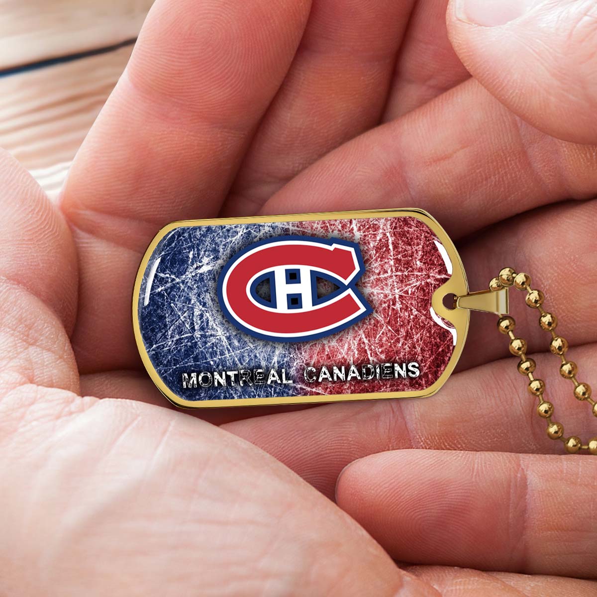 Ice Hockey - HKD013 - Montreal Canadiens - Ice Hockey Dog Tag - Military Ball Chain - Luxury Dog Tag