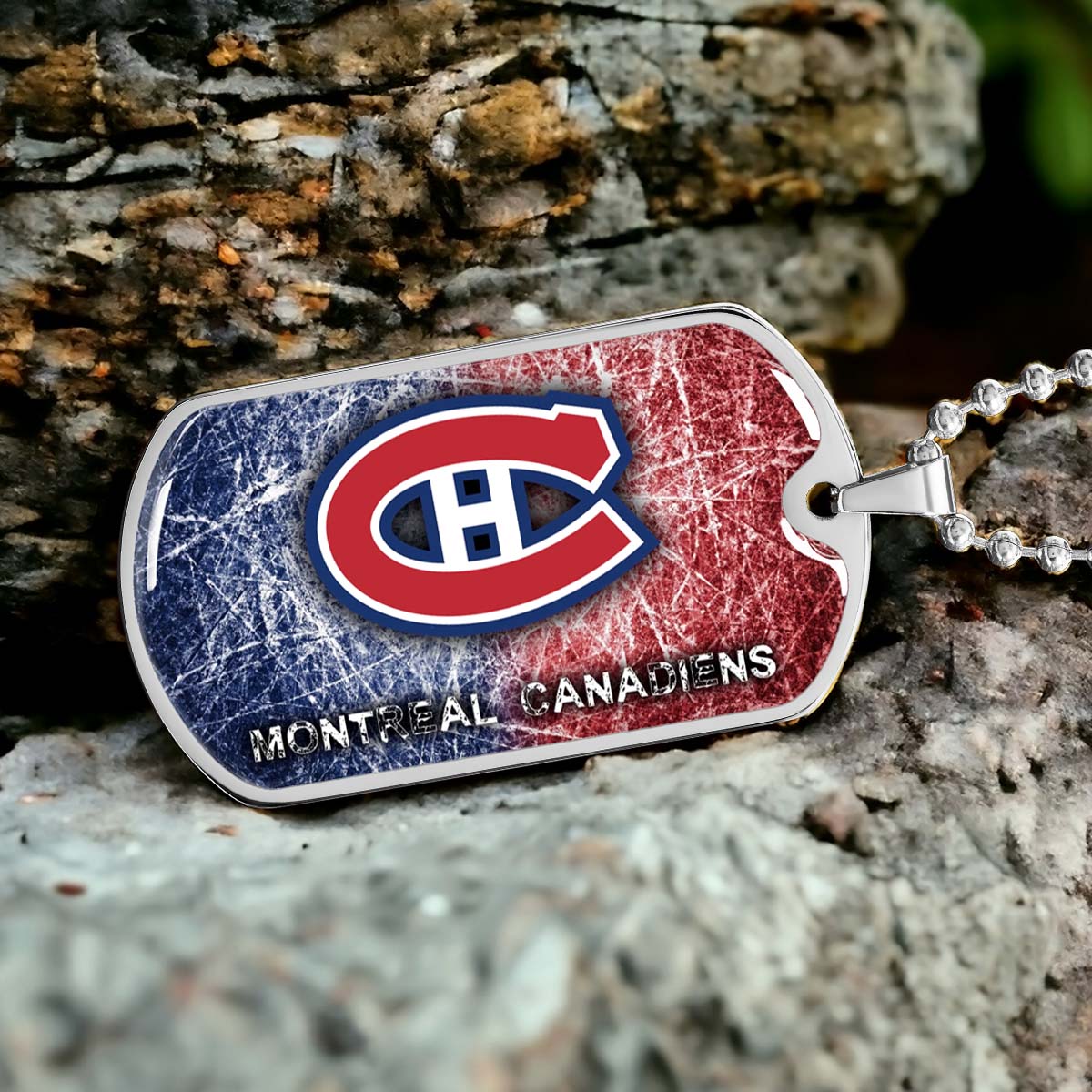 Ice Hockey - HKD013 - Montreal Canadiens - Ice Hockey Dog Tag - Military Ball Chain - Luxury Dog Tag
