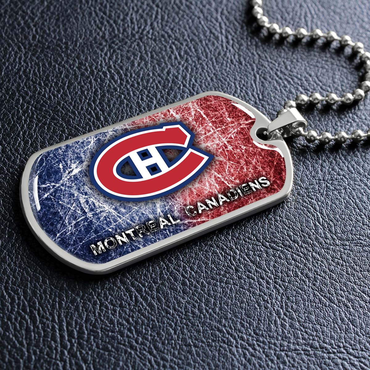 Ice Hockey - HKD013 - Montreal Canadiens - Ice Hockey Dog Tag - Military Ball Chain - Luxury Dog Tag