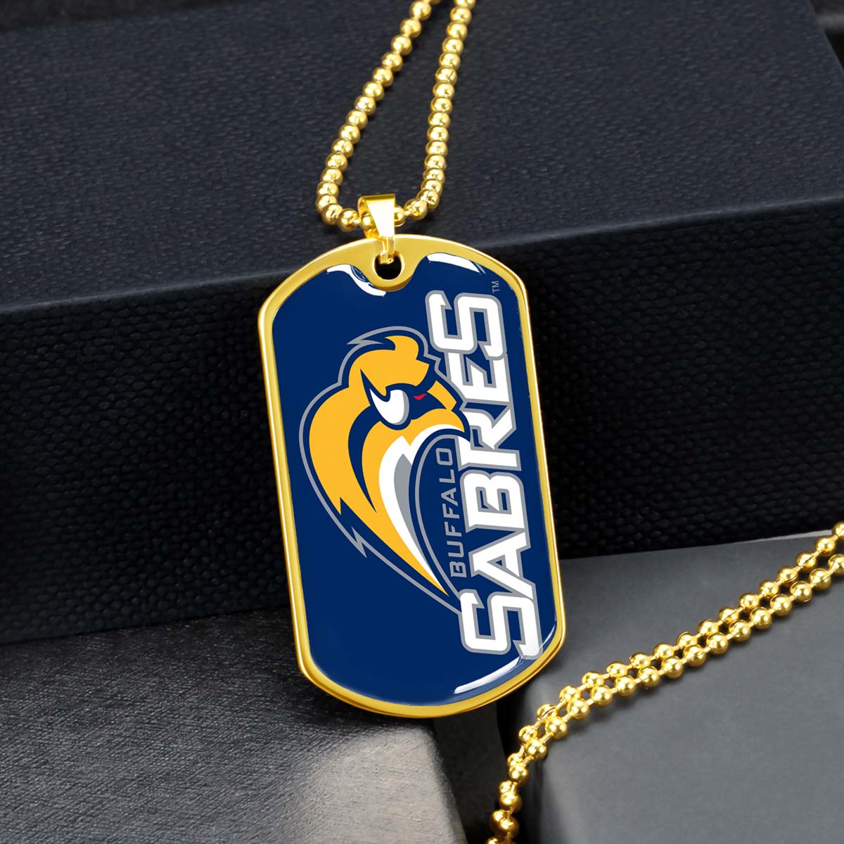 Ice Hockey - HKD018 - Buffalo Sabres Sports - Ice Hockey Dog Tag - Military Ball Chain - Luxury Dog Tag