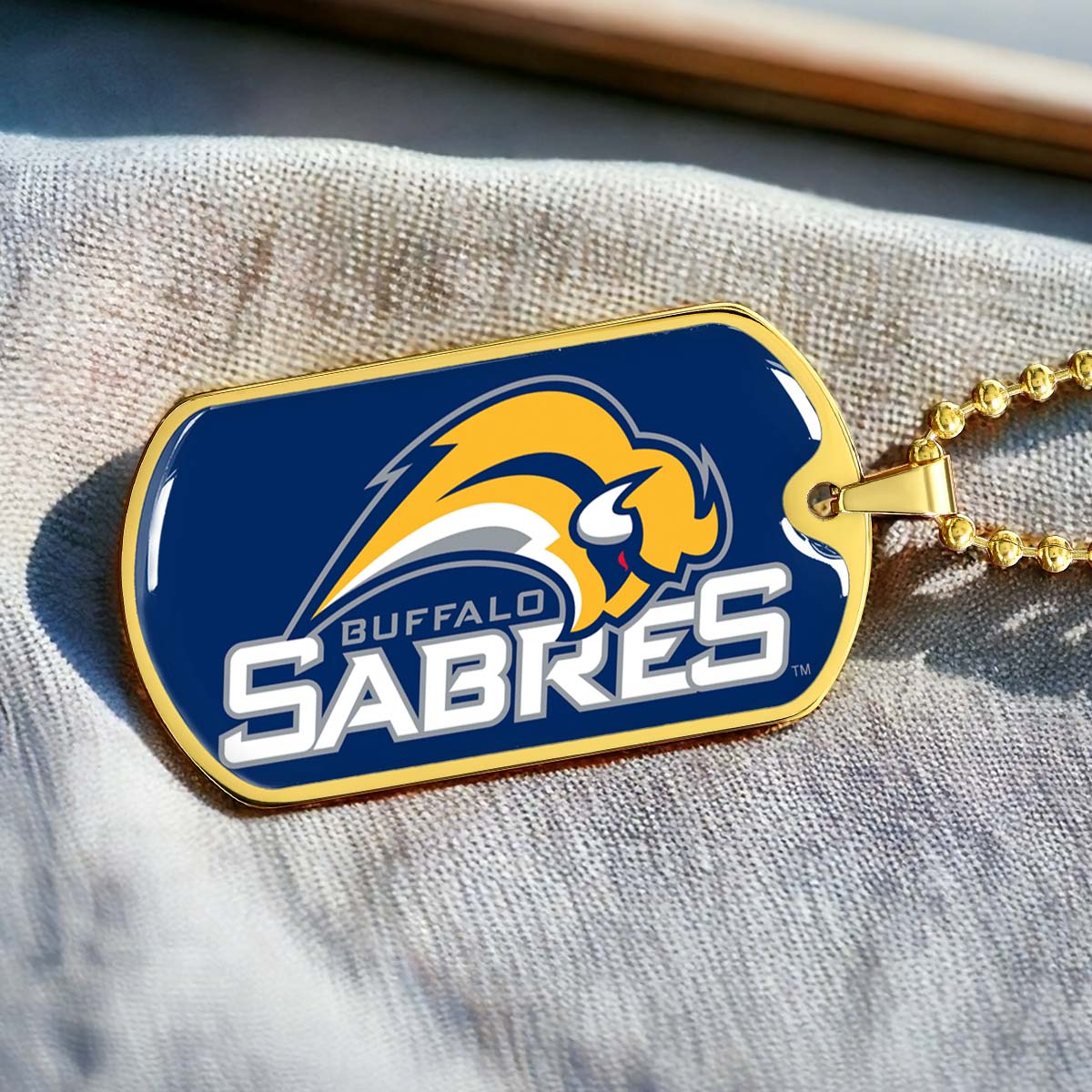 Ice Hockey - HKD018 - Buffalo Sabres Sports - Ice Hockey Dog Tag - Military Ball Chain - Luxury Dog Tag