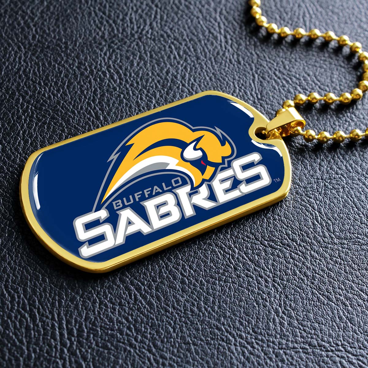 Ice Hockey - HKD018 - Buffalo Sabres Sports - Ice Hockey Dog Tag - Military Ball Chain - Luxury Dog Tag