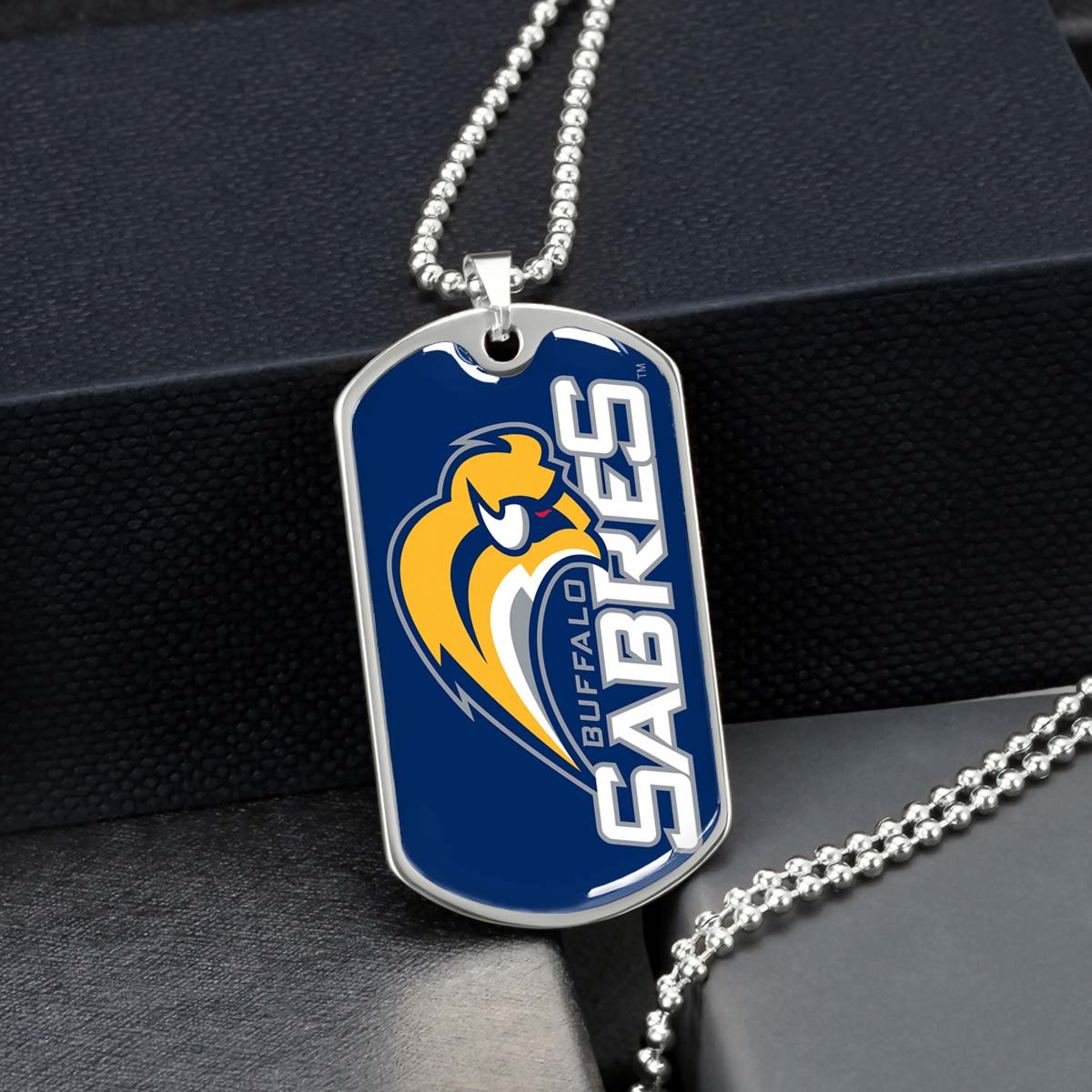 Ice Hockey - HKD018 - Buffalo Sabres Sports - Ice Hockey Dog Tag - Military Ball Chain - Luxury Dog Tag