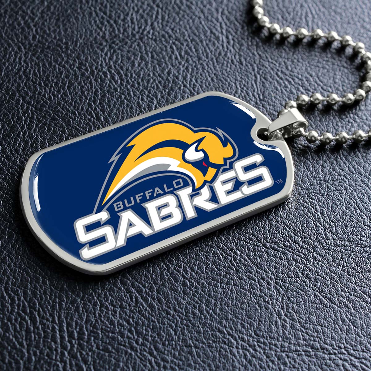 Ice Hockey - HKD018 - Buffalo Sabres Sports - Ice Hockey Dog Tag - Military Ball Chain - Luxury Dog Tag