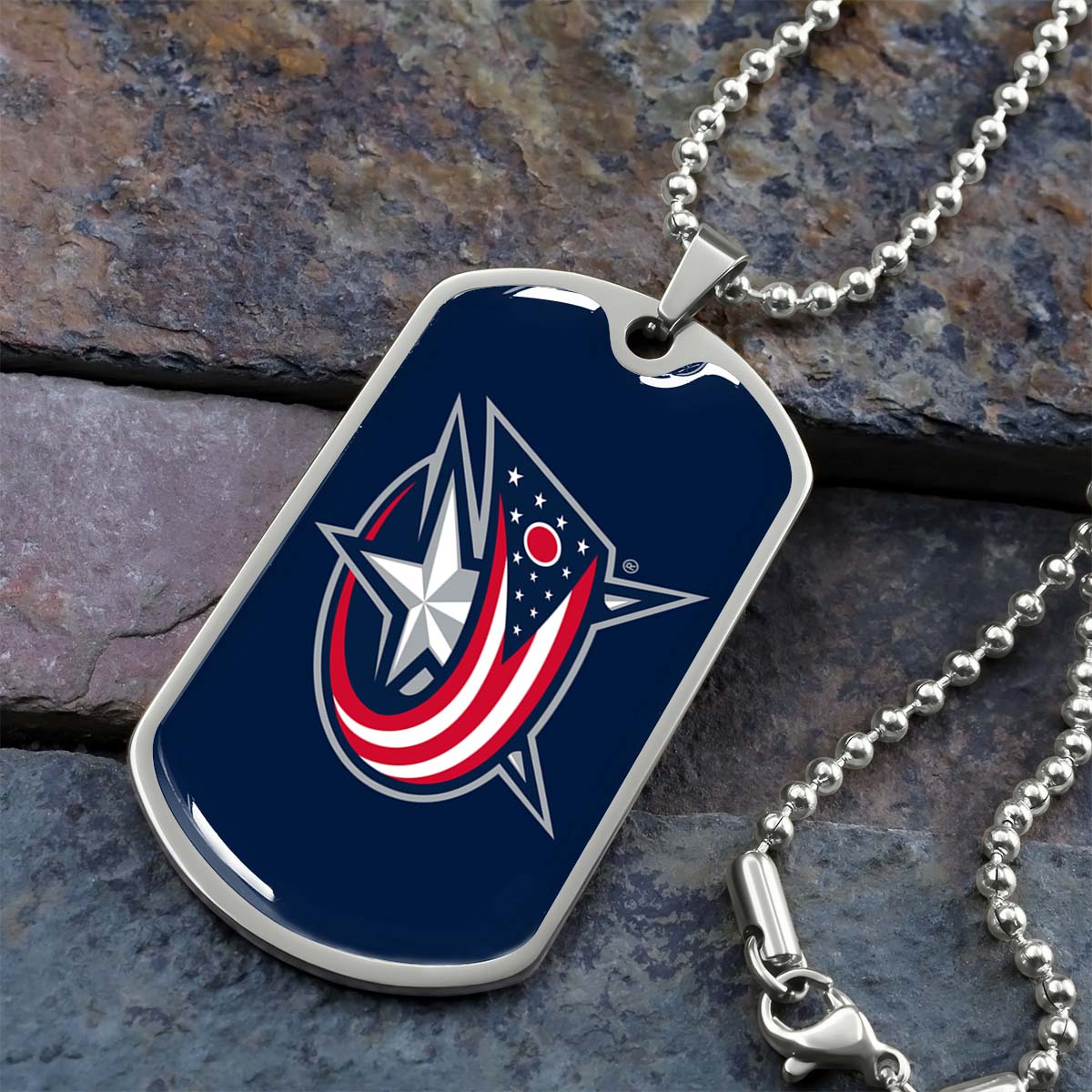 Ice Hockey - HKD022 - Columbus Blue Jackets Sports - Ice Hockey Dog Tag - Military Ball Chain - Luxury Dog Tag