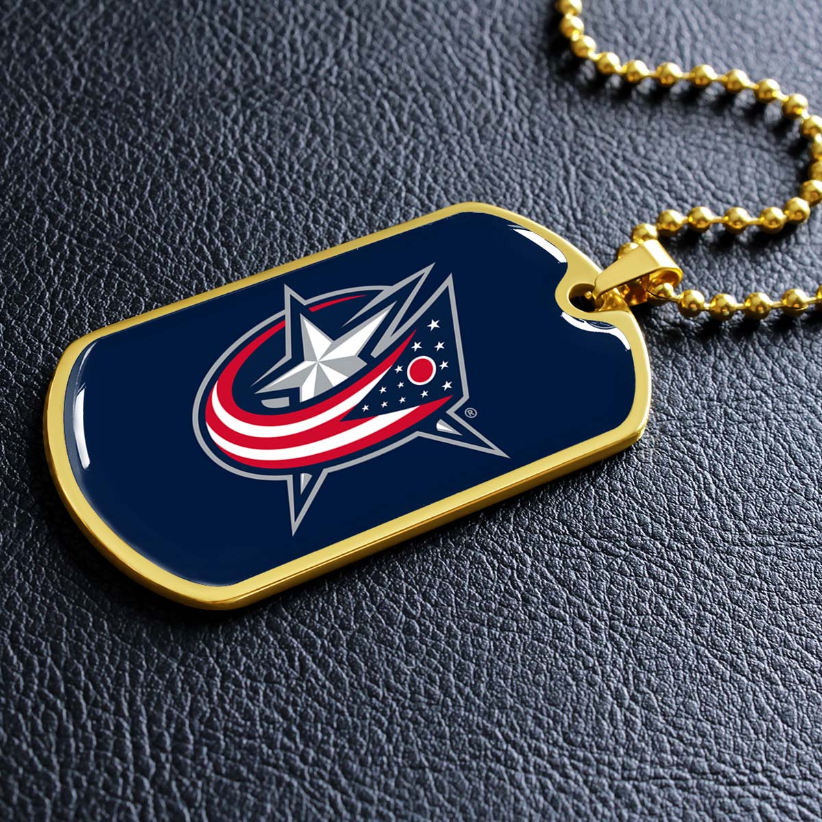 Ice Hockey - HKD022 - Columbus Blue Jackets Sports - Ice Hockey Dog Tag - Military Ball Chain - Luxury Dog Tag
