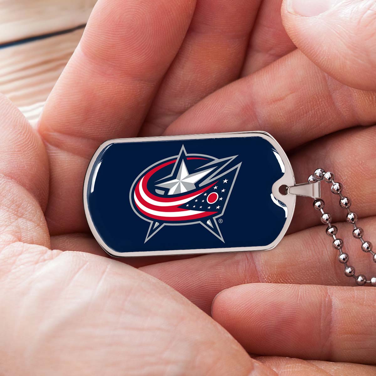 Ice Hockey - HKD022 - Columbus Blue Jackets Sports - Ice Hockey Dog Tag - Military Ball Chain - Luxury Dog Tag